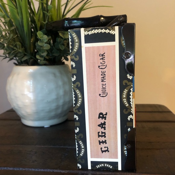 Vintage Choice Made Beaded Cigar Box Purse with Jerry's Drive-In, Car Hop, Chevy - Picture 6 of 15